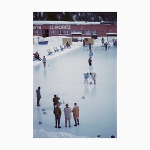 Curling at St. Moritz Oversize C Print Framed in Black