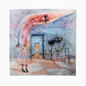 Dessin de Mixed Media, Keziat, the Fire Inside, 2018