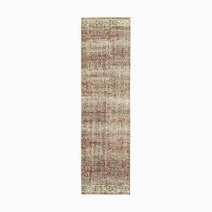 Beige Overdyed Runner Rug