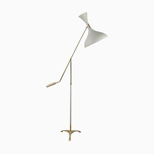 Mid-Century French Diabolo Tripod Counterweight Floor Lamp, 1950s