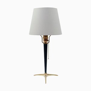 Mid-Century Brass and Metal Table Lamp in the Style of J.T. Kalmar