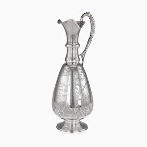 19th Century Victorian Style Silver Wine Jug, 1879