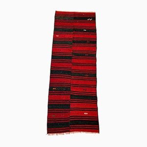 Tappeto Kilim antico rosso e nero, Turchia