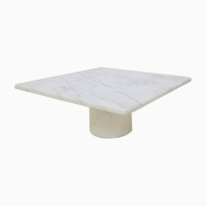 Square Shaped White Marble Coffee Table