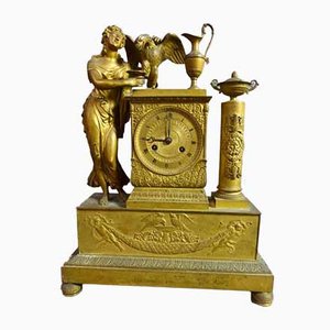 Horloge Pendulum Empire en Bronze Doré