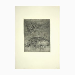 Leo Guida, Fish, Original Etching, 1970s