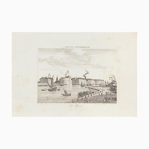 Veduta di Le Havre, Litografia originale, XIX secolo