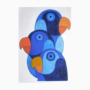 Parrots Blue by Philippe Josse Barberousse