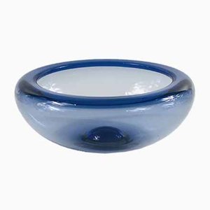 Sapphire Blue Provence Glass Bowl by Per Lütken for Holmegaard, Denmark, 1950s