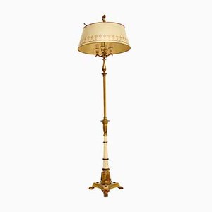Antike Französische Tole Stehlampe & Schirm