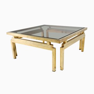 Brass and Smoked Glass Coffee Table, 1970s