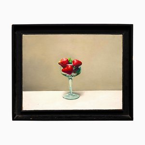 Zhang Wei Guang / Mirror - Cup with Strawberries - Oil on Canvas - 2000s