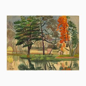 Jane Levy - Paesaggi - Inchiostro originale, pastello e acquerello - anni '30