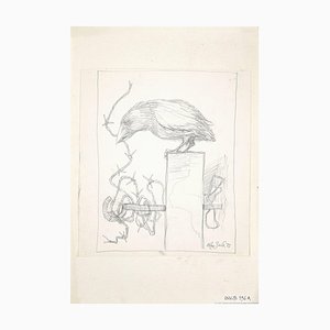 Leo Guida - The Crow - Original Pencil Drawing - 1972