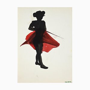 Leo Guida - Matador - Lithographie Monotype Originale - Fin 20ème Siècle