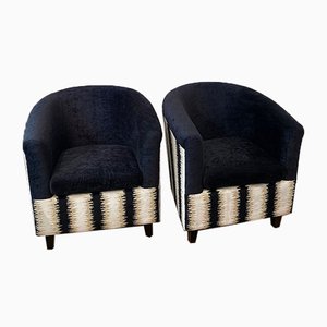 French Art Deco Armchairs, Set of 2