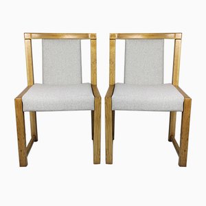 Beige Esszimmerstühle, 1970er, 2er Set