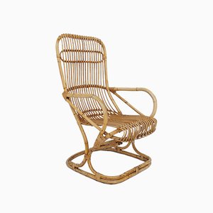 Italian Bamboo Lounge Chair by Tito Agnoli, 1960s