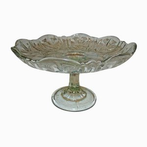 Glass Cake Stand from Ząbkowice Steelworks, 1960s