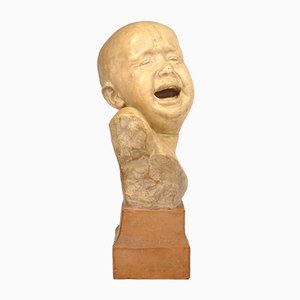 Scultura da bambino in terracotta di Alimondo Ciampi