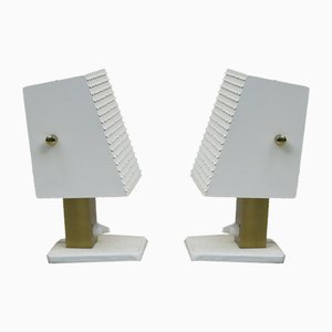 Petites Lampes de Bureau Cubistes de Hillebrand, 1960s, Set de 2