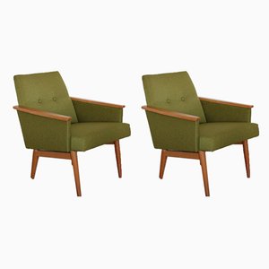 Grüne Sessel im Dänischen Stil, 1960er, 2er Set