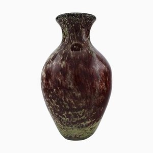 Vaso grande in vetro di Murano soffiato a bocca, anni '60