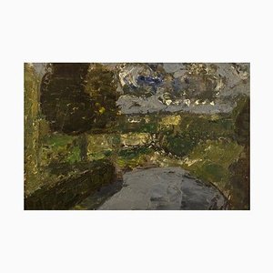 Poul Ekelund, Denmark, Oil on Board, Landscape, años 60