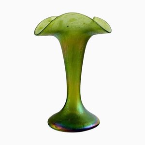 Vase in Green Art Glass from Pallme-König, 1900s