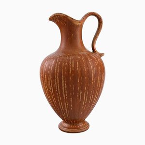 Grand Vase avec Poignée en Grès Vernis par Gunnar Nylund pour Rörstrand
