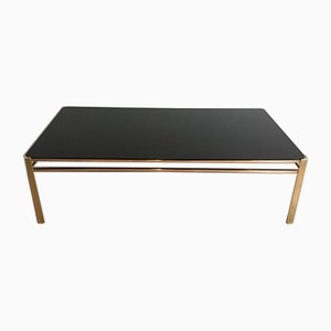 Bronze and Brass Coffee Table by Jacques Quinet, French, 1970s