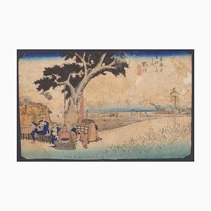 Hiroshige Utagawa, Fukuroi Dejaya No Zu, Woodcut, 1833