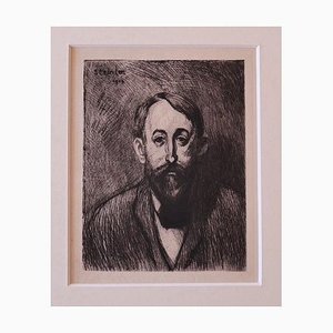 Théophile Alexandre Steinlen, Portrait, Etching, 1914