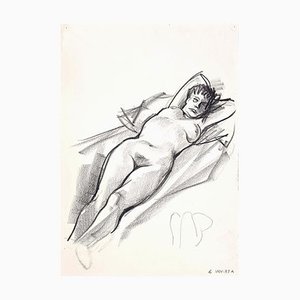 Leone Guida, Nudo femminile, carboncino, anni '70