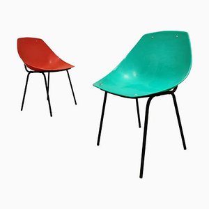 Vintage Shell Chairs von Pierre Guariche für Meurop, 1960er, 2er Set