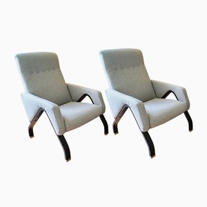 Set of Mid-Century Italian Lounge Chairs in the Style of Ico Parisi, 1960s