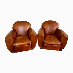 Niederländischer Cognacfarbener Vintage Ledersessel bei Pamono kaufen