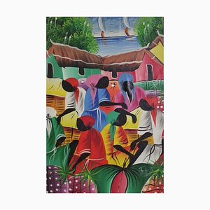 Pintura enmarcada caribeña, década de 2000