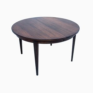 Danish Round Rosewood Dining Table, 1960s