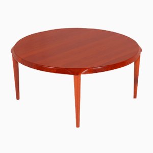 Mid-Century Danish Solid Round Teak Coffee Table by John Boné for Mikael Laursen