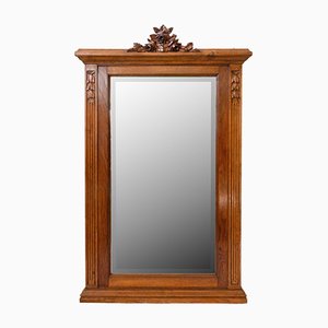 French Louis XVI Style Beveled Mantel Mirror, Early 20th Century