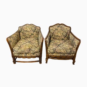 Set of French Beech Armchairs, Early 20th Century