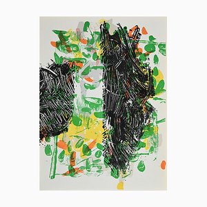 Lithographie Jean-Paul Riopelle, Vert, 1968