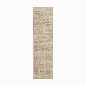 Beige Overdyed Runner Rug