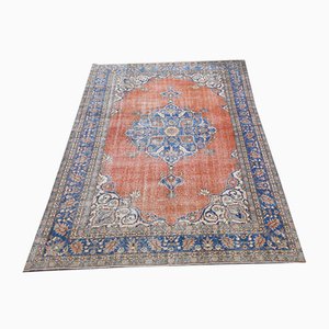 Tapis Oushak Vintage Fait Main en Laine, Turquie