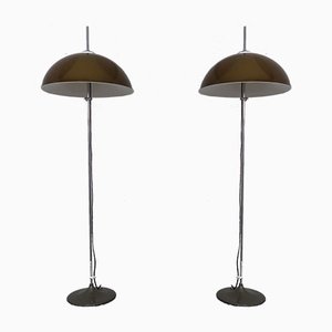 Adjustable Metal and Plastic Floor Lamps from Gepo, 1960s, Set of 2