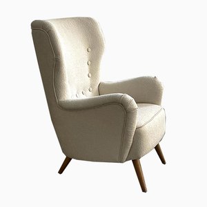 Austrian Wingback Lounge Chair Attributed to Oskar Payer