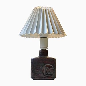 Modernistische Skandinavische Steingut Tischlampe von Desiree, 1970er