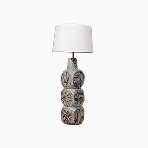 Lámpara de mesa o de luz inspirada en la troika inglesa de cerámica, siglo XX