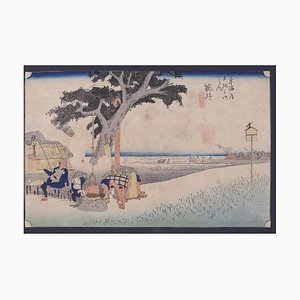 Utagawa Hiroshige, Fukuroi Dejaya No Zu, Holzschnitt, 1832